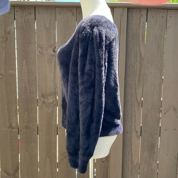 Free people Moonbeam black fuzzy pullover sweater size medium - Picture 6 of 16